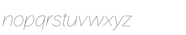 Aaux Pro Wide Hairline Italic Font LOWERCASE