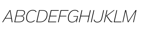 Aaux Pro Wide Thin Italic Font UPPERCASE