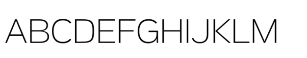 Aaux Pro Wide Thin Font UPPERCASE