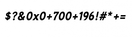 Aaux Next Black Italic Font OTHER CHARS