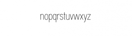 Aaux Next Complete Compressed Thin Font LOWERCASE