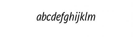 Aaux Next Complete Condensed MediumItalic Font LOWERCASE