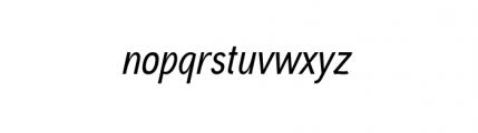 Aaux Next Complete Condensed MediumItalic Font LOWERCASE