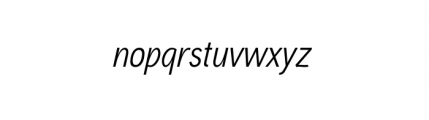 Aaux Next Complete Condensed RegularItalic Font LOWERCASE