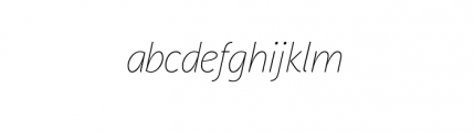 Aaux Next Complete ThinItalic Font LOWERCASE