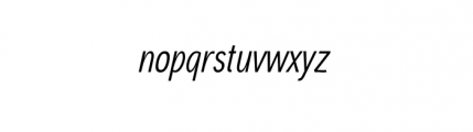 Aaux Next Compressed Compressed Regular Italic Font LOWERCASE