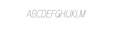 Aaux Next Condensed Family Condensed Hairline Italic Font UPPERCASE