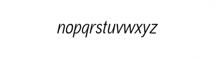 Aaux Next Condensed Family Condensed Regular Italic Font LOWERCASE