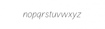 Aaux Pro Complete Thin Italic Font LOWERCASE