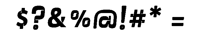 Abqary Bold Oblique Font OTHER CHARS
