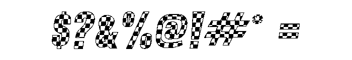 AB Race Flag Italic Font OTHER CHARS
