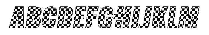 AB Race Flag Italic Font UPPERCASE