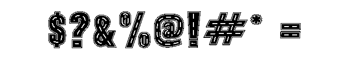 AB Road Line Font OTHER CHARS