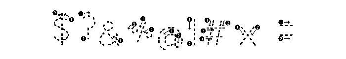 ABCD_Ref_Dashed_Arrows Font OTHER CHARS