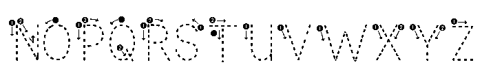 ABCD_Ref_Dashed_Arrows Font UPPERCASE