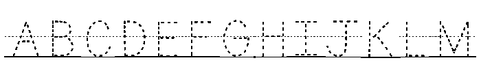 ABCD_Ref_Dashed_Lined1 Font UPPERCASE