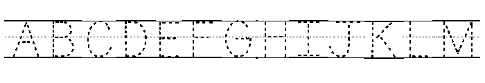 ABCD_Ref_Dashed_Lined2 Font UPPERCASE