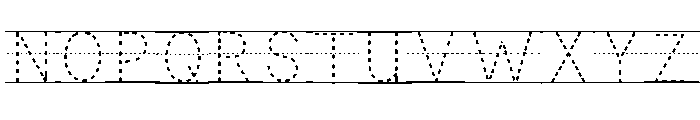 ABCD_Ref_Dashed_Lined2 Font UPPERCASE