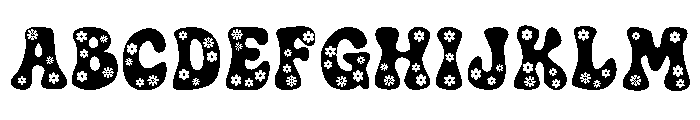 ABCD_Ref_Retro_Groovy_Floral Font UPPERCASE