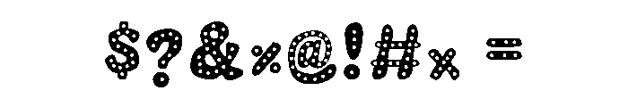 ABCD_Ref_Retro_Groovy_Polka_D Font OTHER CHARS