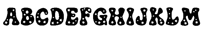 ABCD_Ref_Retro_Groovy_Stars Font UPPERCASE