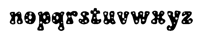 ABCD_Ref_Retro_Groovy_Stars Font LOWERCASE