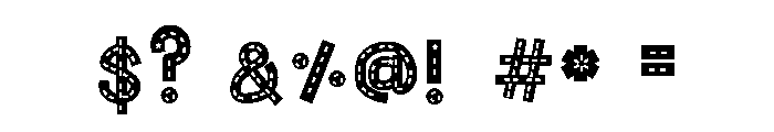 ABCD_Ref_Roads_Stars Font OTHER CHARS