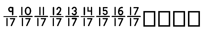 ABCD_Ref_fractions_15_17 Font LOWERCASE