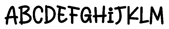 Abby Anything Font UPPERCASE