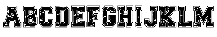 Abcd Damage Regular Font UPPERCASE