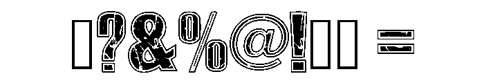 Abcd Grunge Regular Font OTHER CHARS