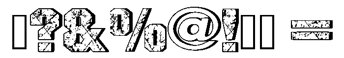 Abcd Texture Regular Font OTHER CHARS