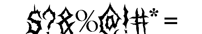 Aborted Corpse Font OTHER CHARS