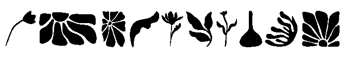Abstract Floral Set Font OTHER CHARS