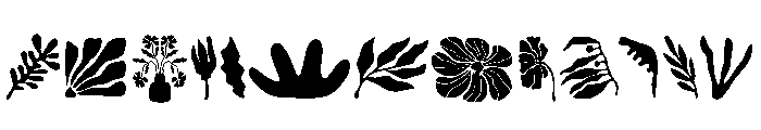 Abstract Floral Set Font UPPERCASE
