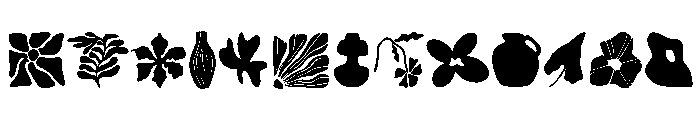 Abstract Floral Set Font UPPERCASE