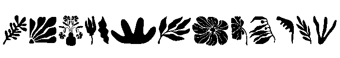 Abstract Floral Set FONT
