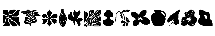 Abstract Floral Set Font LOWERCASE
