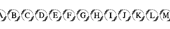 Abstract Floral Font UPPERCASE