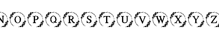 Abstract Floral Font UPPERCASE