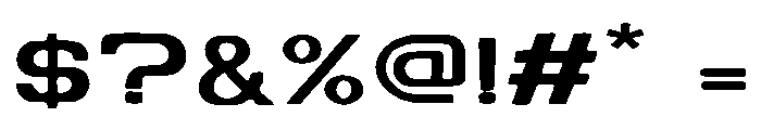 Abstract Symmetric Font OTHER CHARS