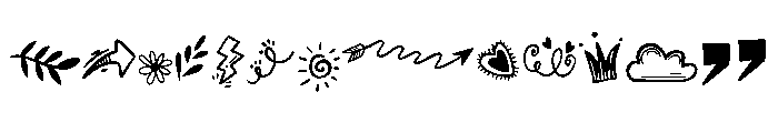 Abstract art doodle Font UPPERCASE