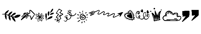 Abstract art doodle FONT