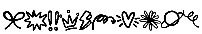 Abstract cute doodle Font OTHER CHARS