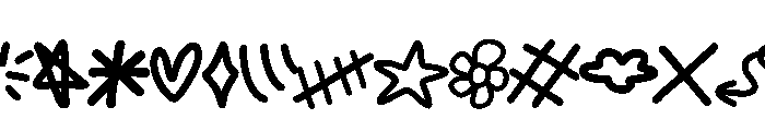 Abstract cute doodle Font UPPERCASE