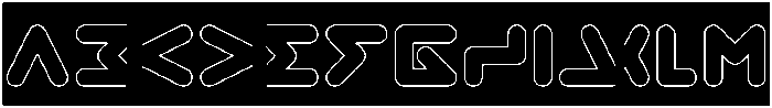 ABSTRASCTIK-Hollow otf (400) Font UPPERCASE