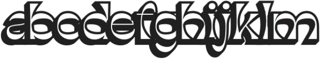 Abeleo Extrude Left otf (400) Font LOWERCASE