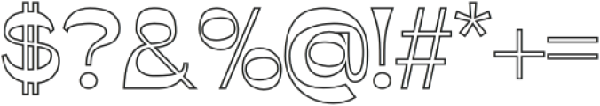 Abeleo Outline otf (400) Font OTHER CHARS