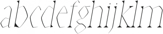 Abell Thin Italic otf (100) Font LOWERCASE