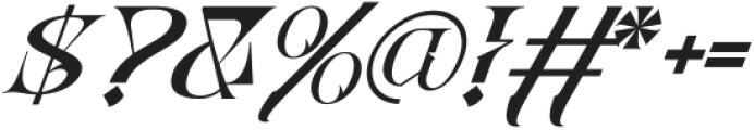 Abho Luxury Italic otf (400) Font OTHER CHARS